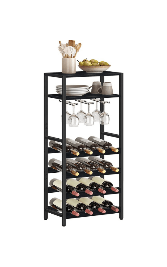 Beste wijnrekHome XL met wiletjes en glazenhouder