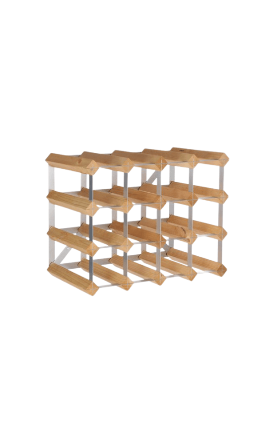 beste wijnrekken, 12 vaks wijnrek met eiken hout