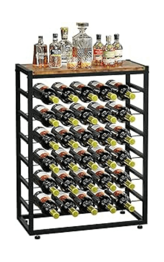 Étagère à bouteilles Dripex pour 30 bouteilles, range-bouteilles à 6 niveaux