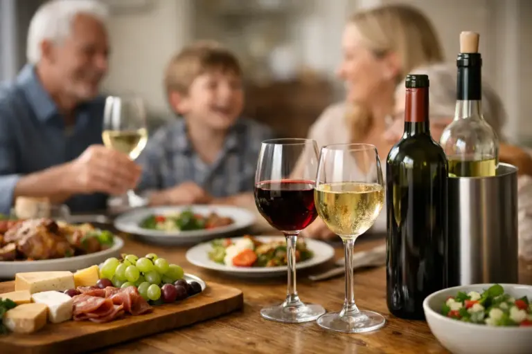 Wijnarrangement bij familiediner zonder stress